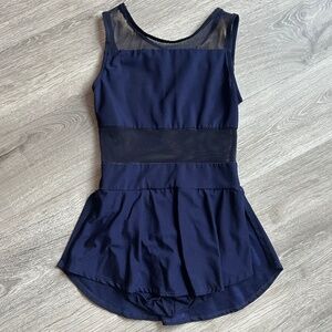 Blue and Black Figure Skating Dress